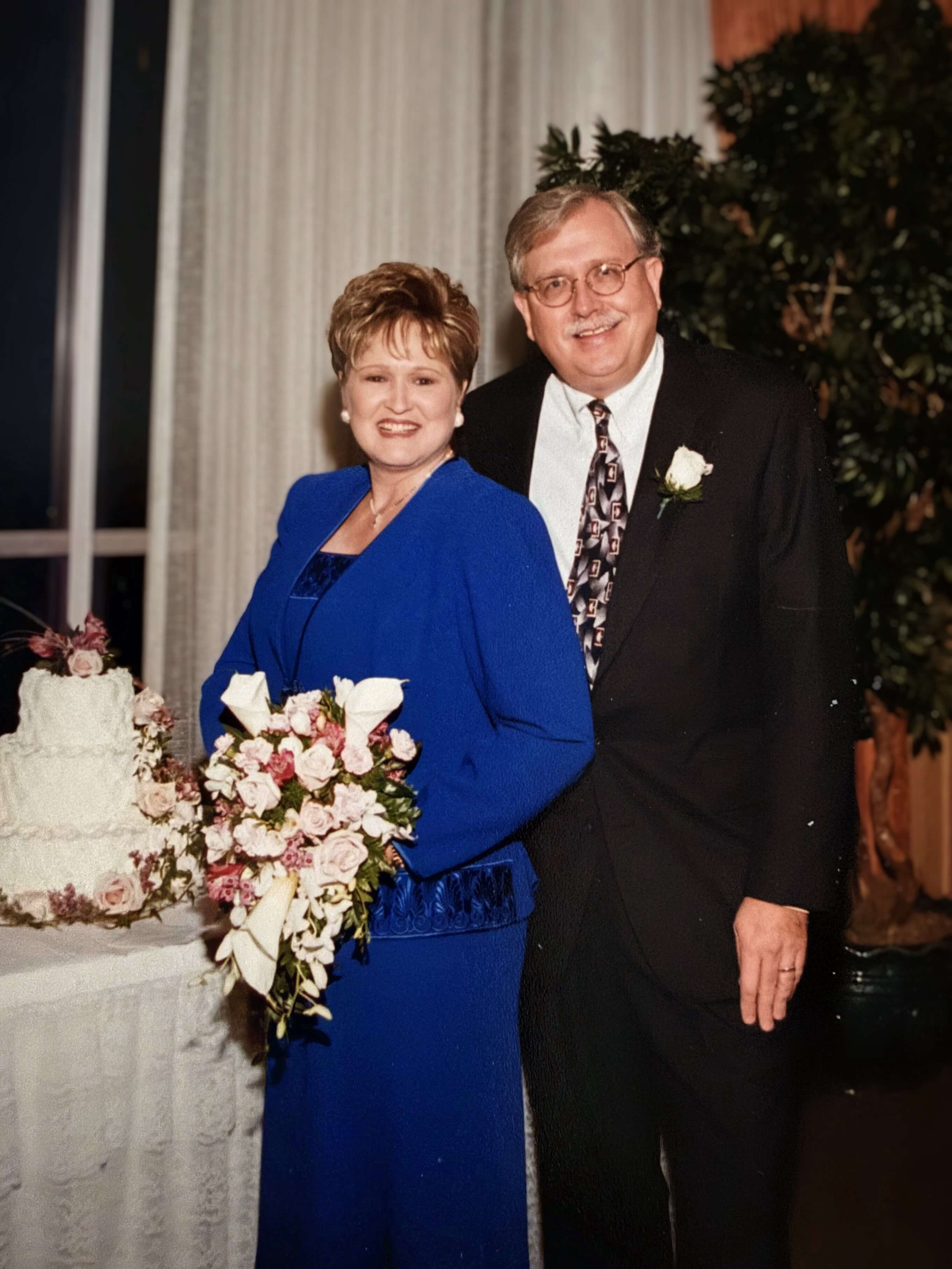 Jerry and Darla Oakman at their wedding