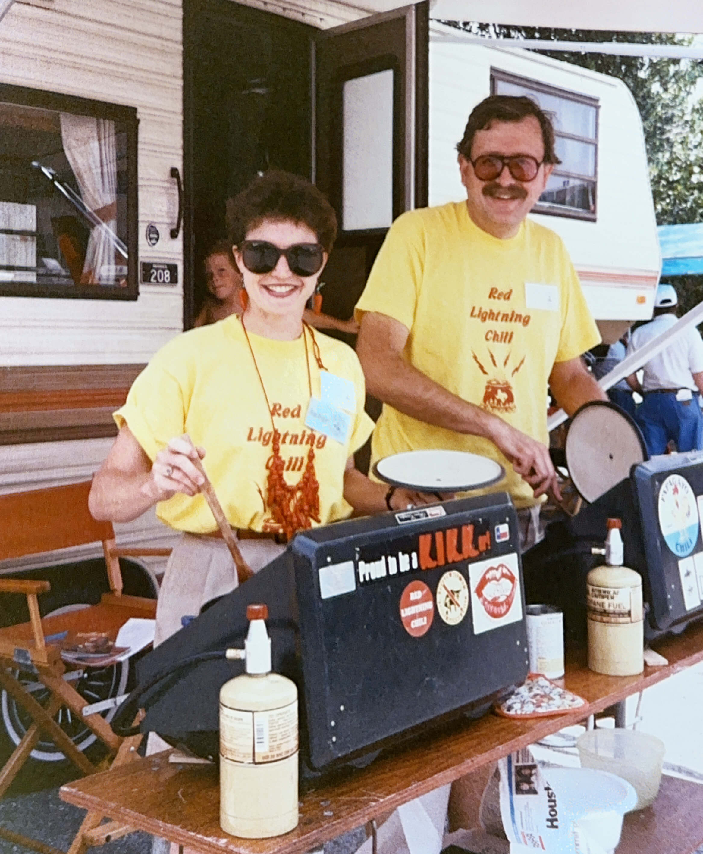 Jerry and Jo Ann Oakman cooking chili