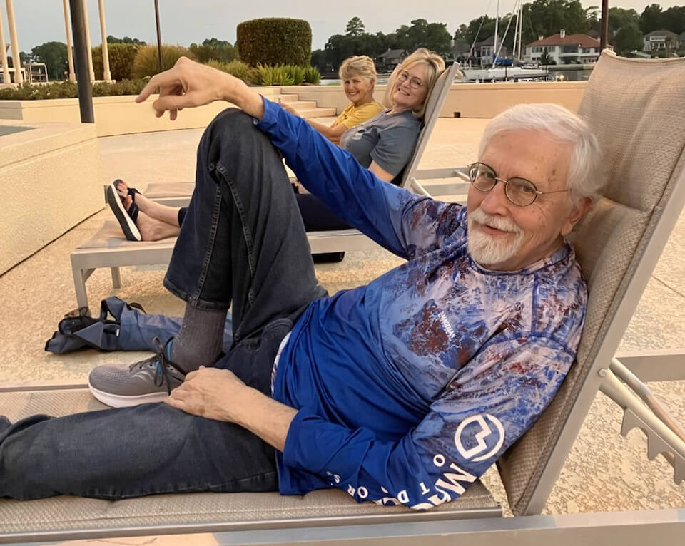 Jerry Oakman with Darla and friends in retirement